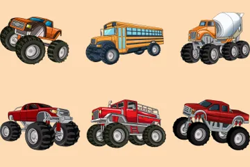 Monster Truck Illustration Pack