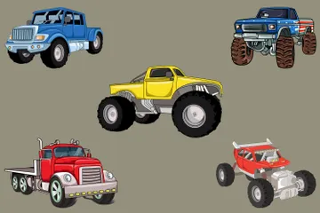 Monster Truck Illustration Pack