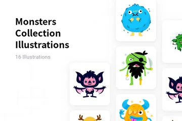 Monsters Collection Illustration Pack