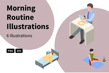 Morning Routine Illustration Pack