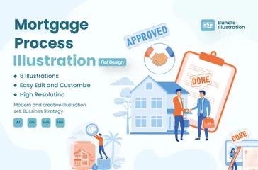 Mortgage Process Illustration Pack