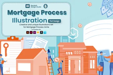 Mortgage Process Illustration Pack