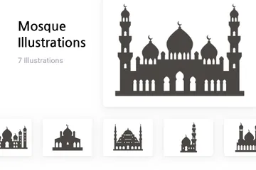 Moschee Illustrationspack