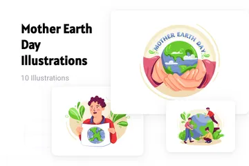Mother Earth Day Illustration Pack