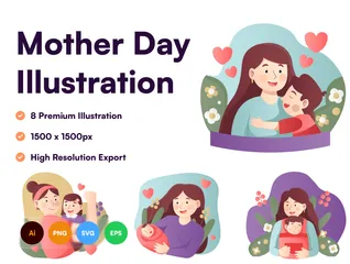 Mothers Day Illustration Pack