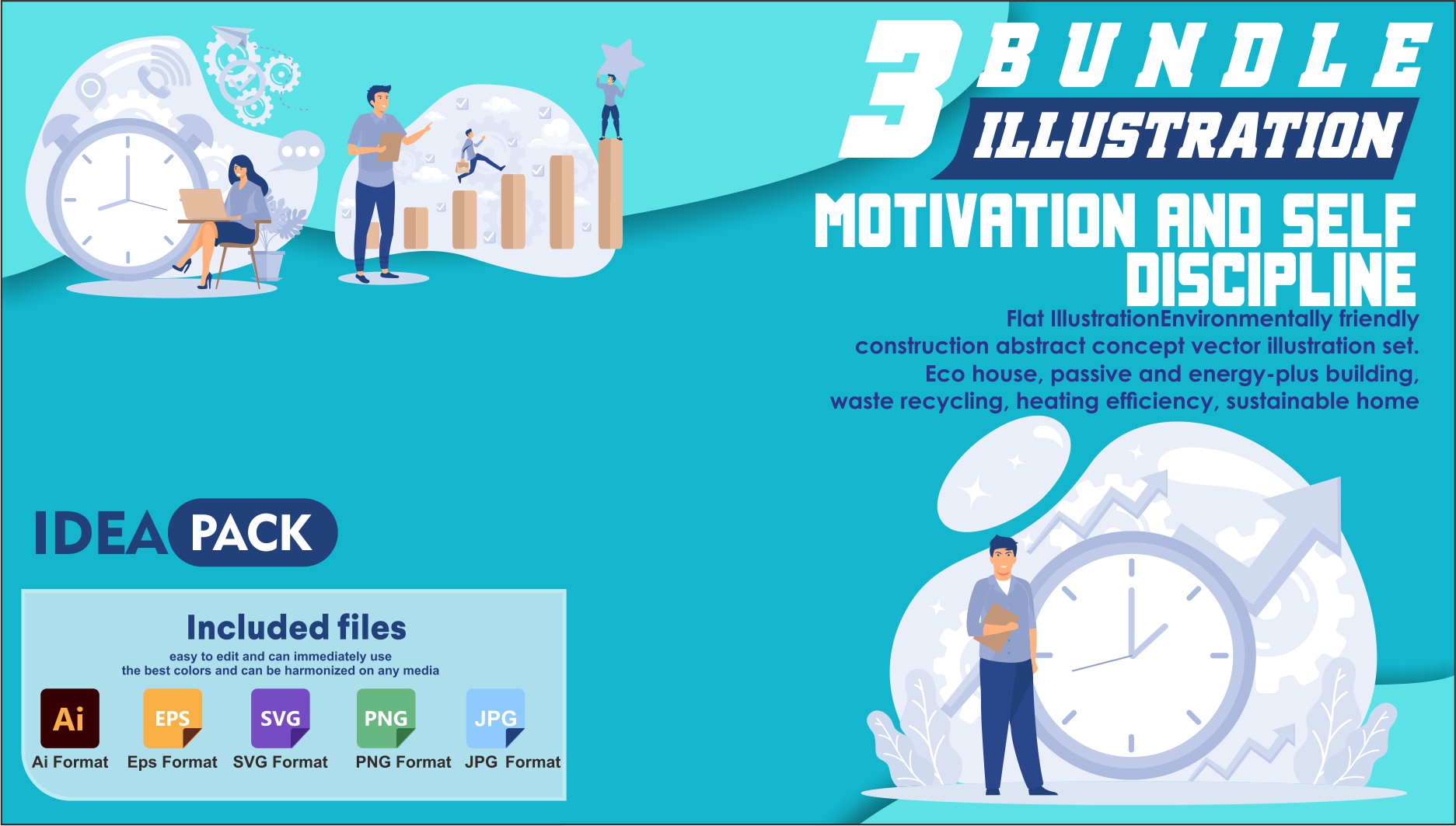 Motivation And Self Discipline Illustration Pack 3 Business Illustrations Svg Png Eps Motivation And Self Discipline Illustration Pack 3 Business Illustrations Svg Png Eps