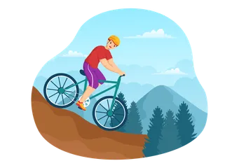 Mountainbiking Illustrationspack