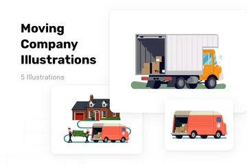 Moving Company Illustration Pack