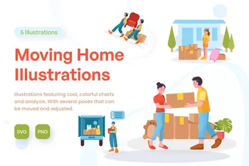 Moving Home Illustration Pack