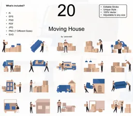 Moving House Illustration Pack