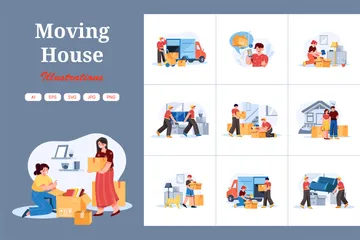 Moving House Illustration Pack