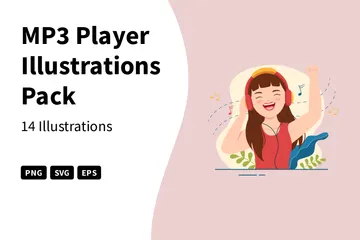 MP3 Player Illustration Pack