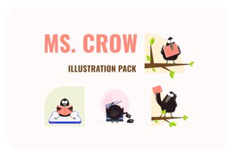 Ms Crow Illustration Pack