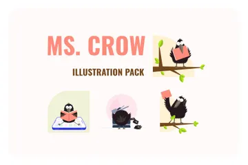 Frau Crow Illustrationspack