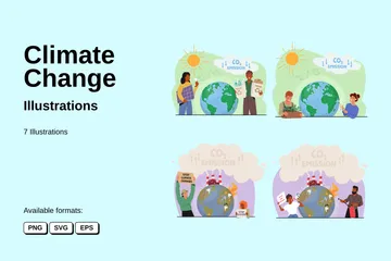 Das Alterações Climáticas Pacote de Ilustrações