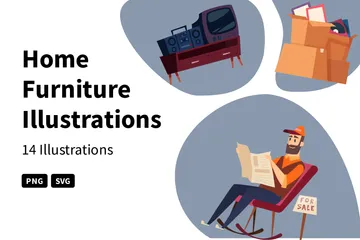 Muebles del hogar Paquete de Ilustraciones