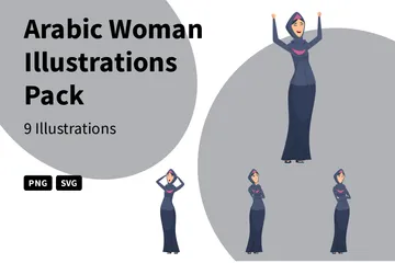 Mujer árabe Paquete de Ilustraciones