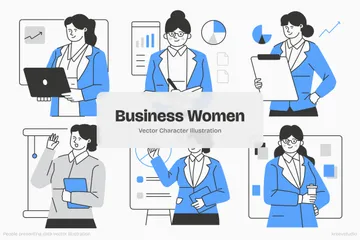 Mujer de negocios Paquete de Ilustraciones