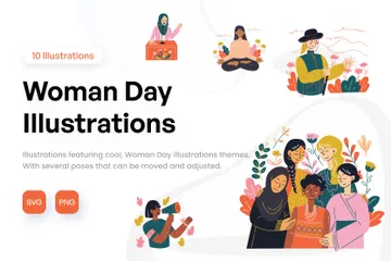 Dia de la mujer Paquete de Ilustraciones
