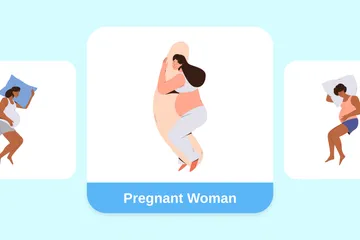 Mujer embarazada Paquete de Ilustraciones