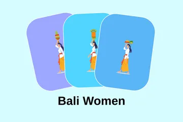 Bali Mulheres Pacote de Ilustrações