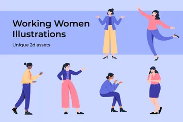 Mulheres trabalhadoras Pacote de Ilustrações
