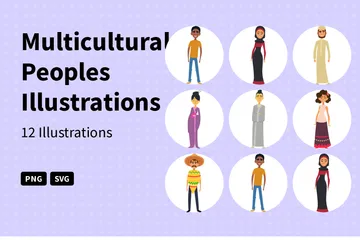 Multicultural Peoples Illustration Pack