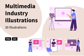 Multimedia-Industrie Illustrationspack
