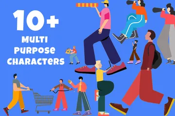 Multipurpose Characters Illustration Pack