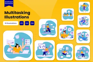 Multitasking Illustration Pack