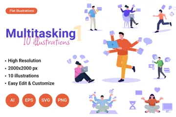 Multitasking Part 1 Illustration Pack