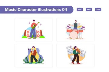 Music Character Illustration Pack