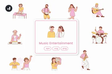 Music Entertainment Illustration Pack