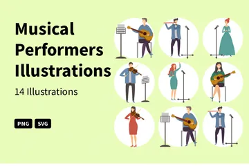Musical Performers Illustration Pack