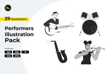 Musicians Instruments Illustration Pack