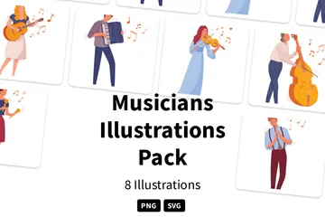 Les musiciens Pack d'Illustrations