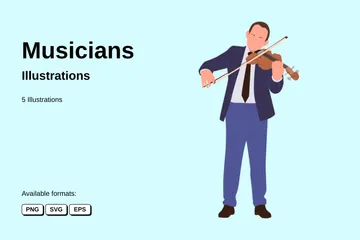 Les musiciens Pack d'Illustrations