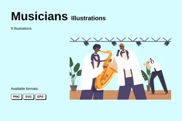 Les musiciens Pack d'Illustrations