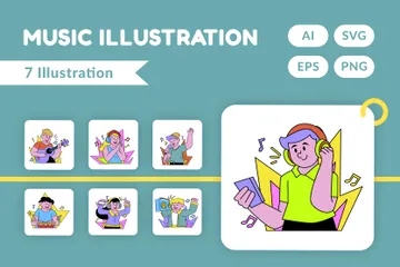 Musik Illustrationspack