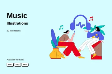 Musik Illustrationspack