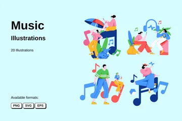 Musik Illustrationspack