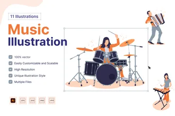 Musik Illustrationspack