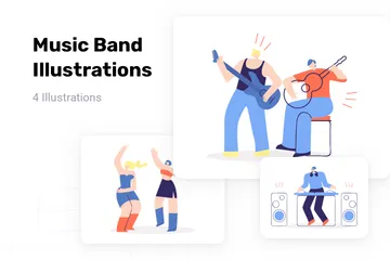 Musik Band Illustrationspack