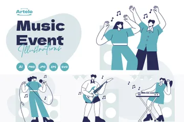 Musikevent Illustrationspack