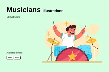 Musiker Illustrationspack