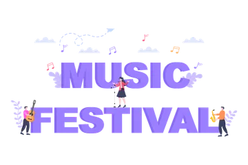 Musikfestival Illustrationspack