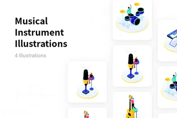 Musikinstrument Illustrationspack