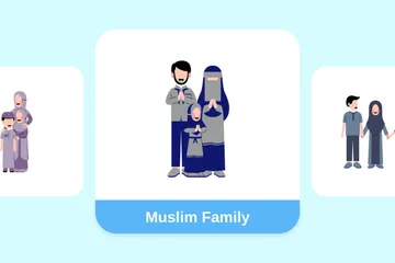 Muslim Family Illustration Pack