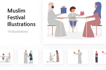 Muslim Festival Illustration Pack