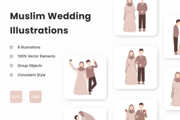 イスラム教の結婚式 イラストパック